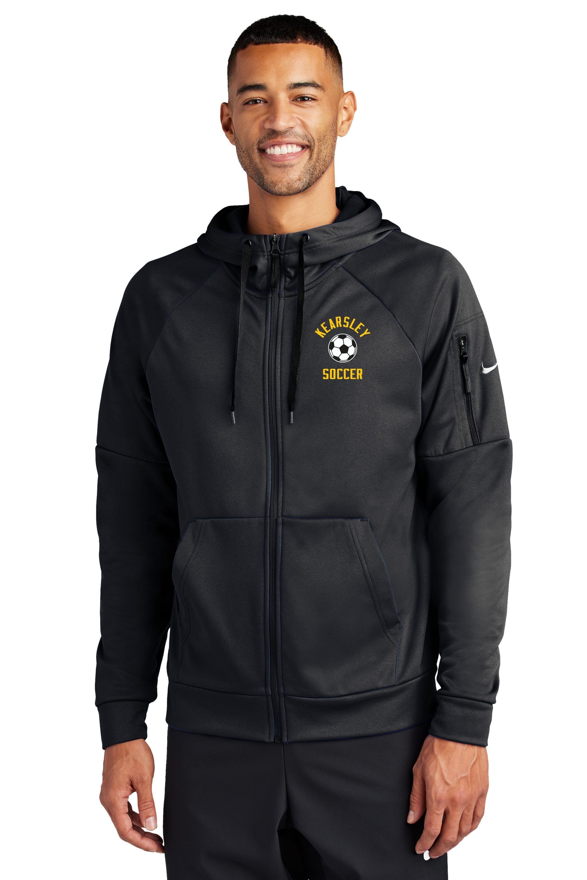 Kearlsey Soccer Nike Therma-FIT Pocket Full-Zip Fleece Hoodie