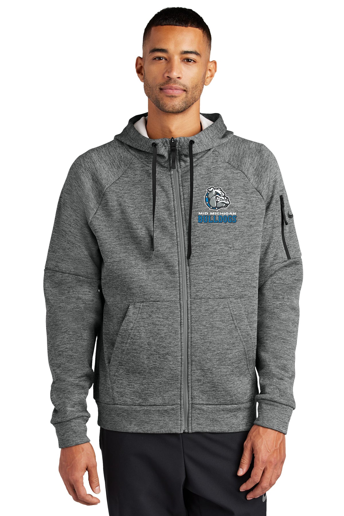 Mid Michigan Bulldogs Nike Therma-FIT Pocket Full-Zip Fleece Hoodie