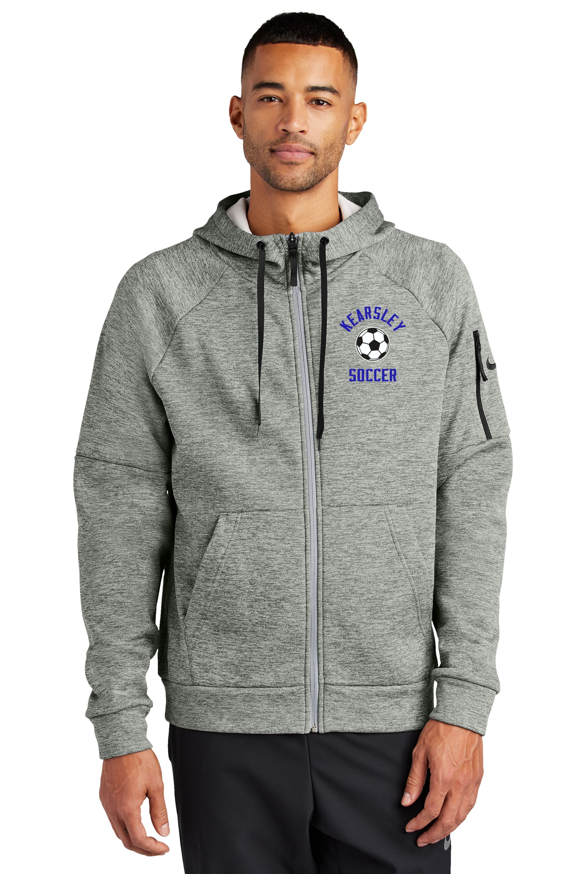 Kearlsey Soccer Nike Therma-FIT Pocket Full-Zip Fleece Hoodie