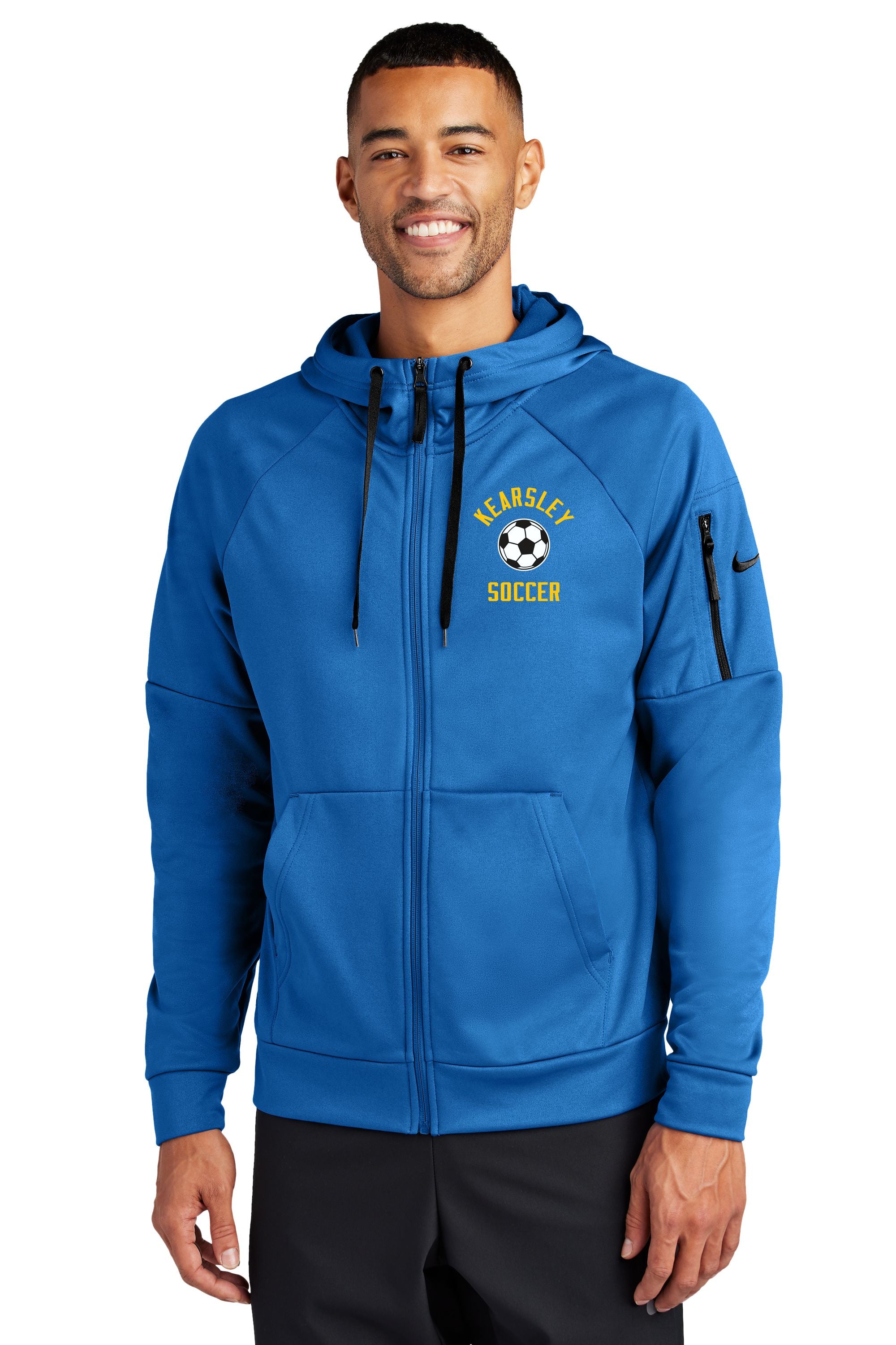Kearlsey Soccer Nike Therma-FIT Pocket Full-Zip Fleece Hoodie