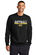 Mott CC Softball Nike Club Fleece Sleeve Swoosh Crew