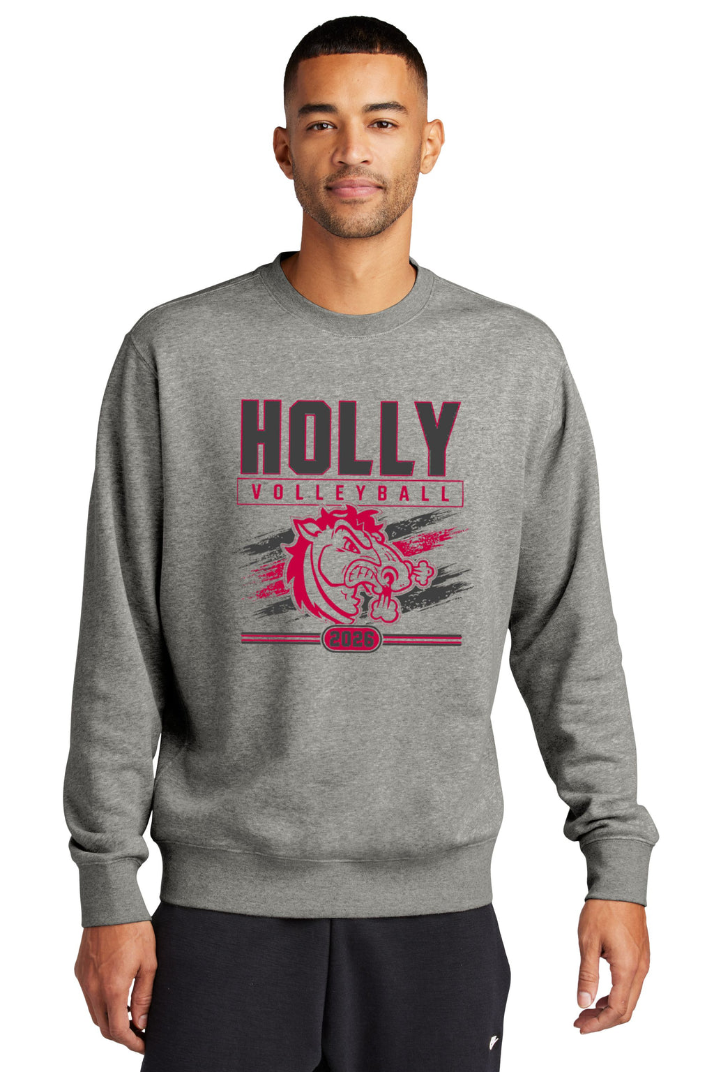 Holly Volleyball Nike Club Fleece Sleeve Swoosh Crew