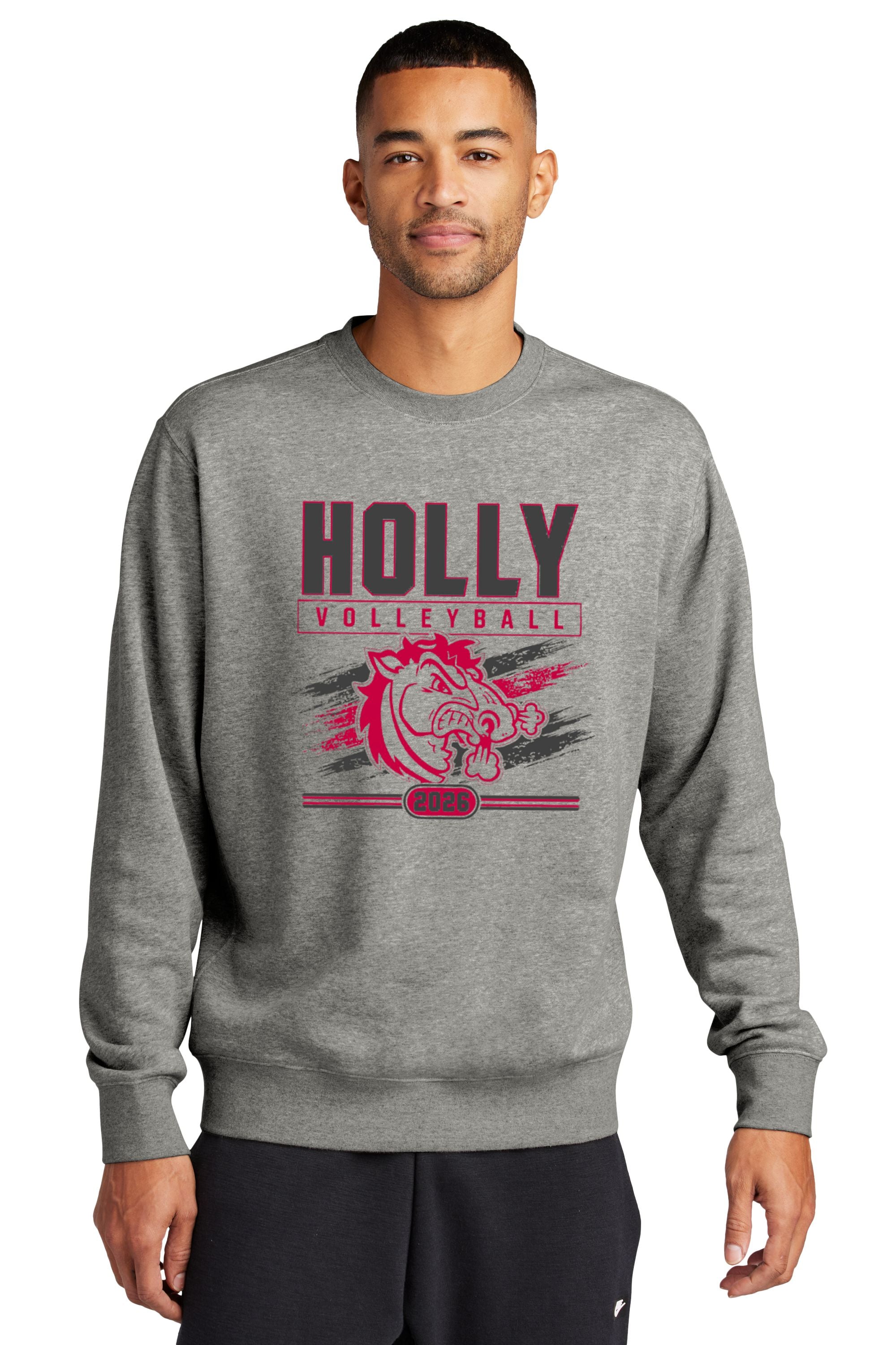 Holly Volleyball Nike Club Fleece Sleeve Swoosh Crew