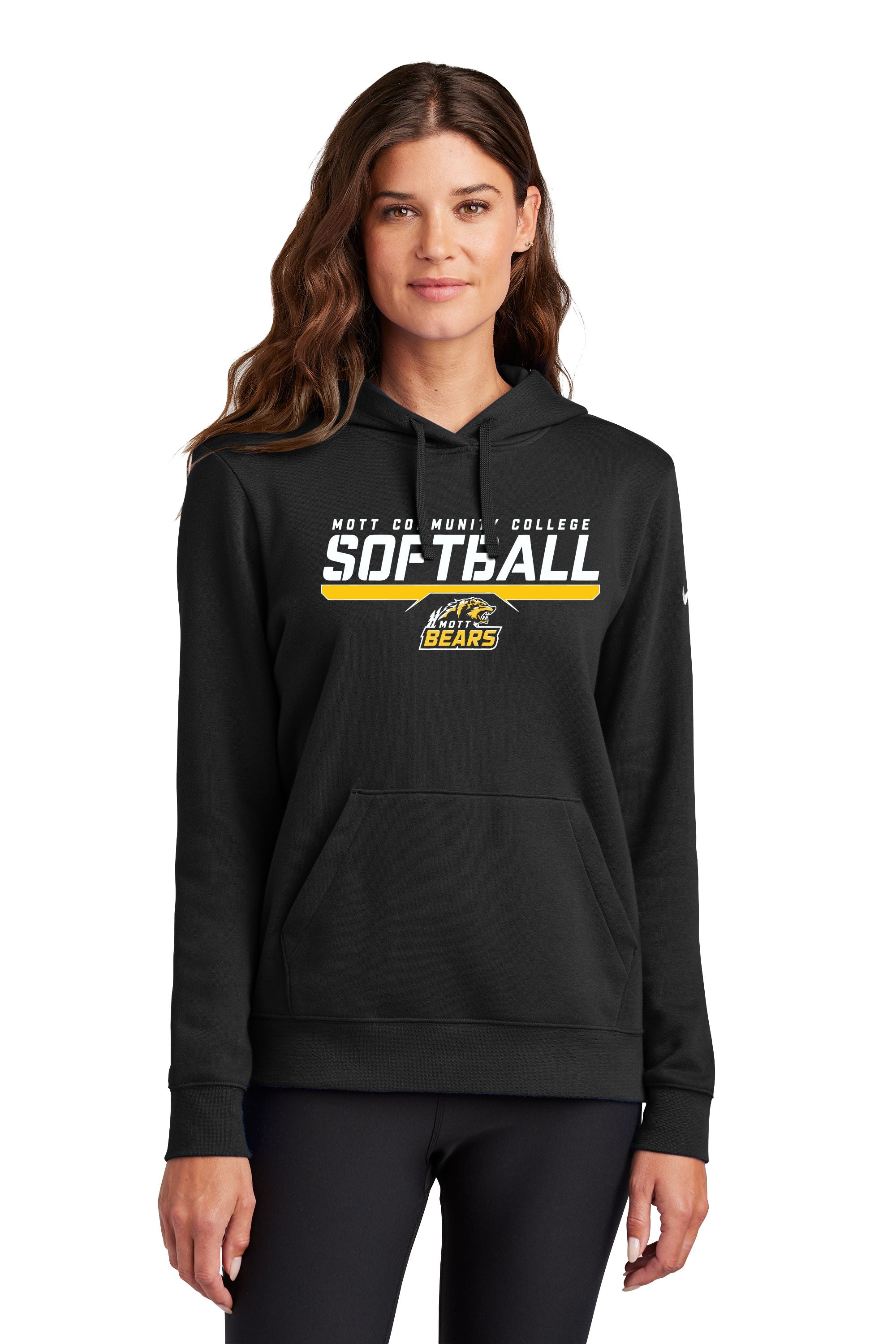 Mott CC Softball Nike Club Fleece Hood