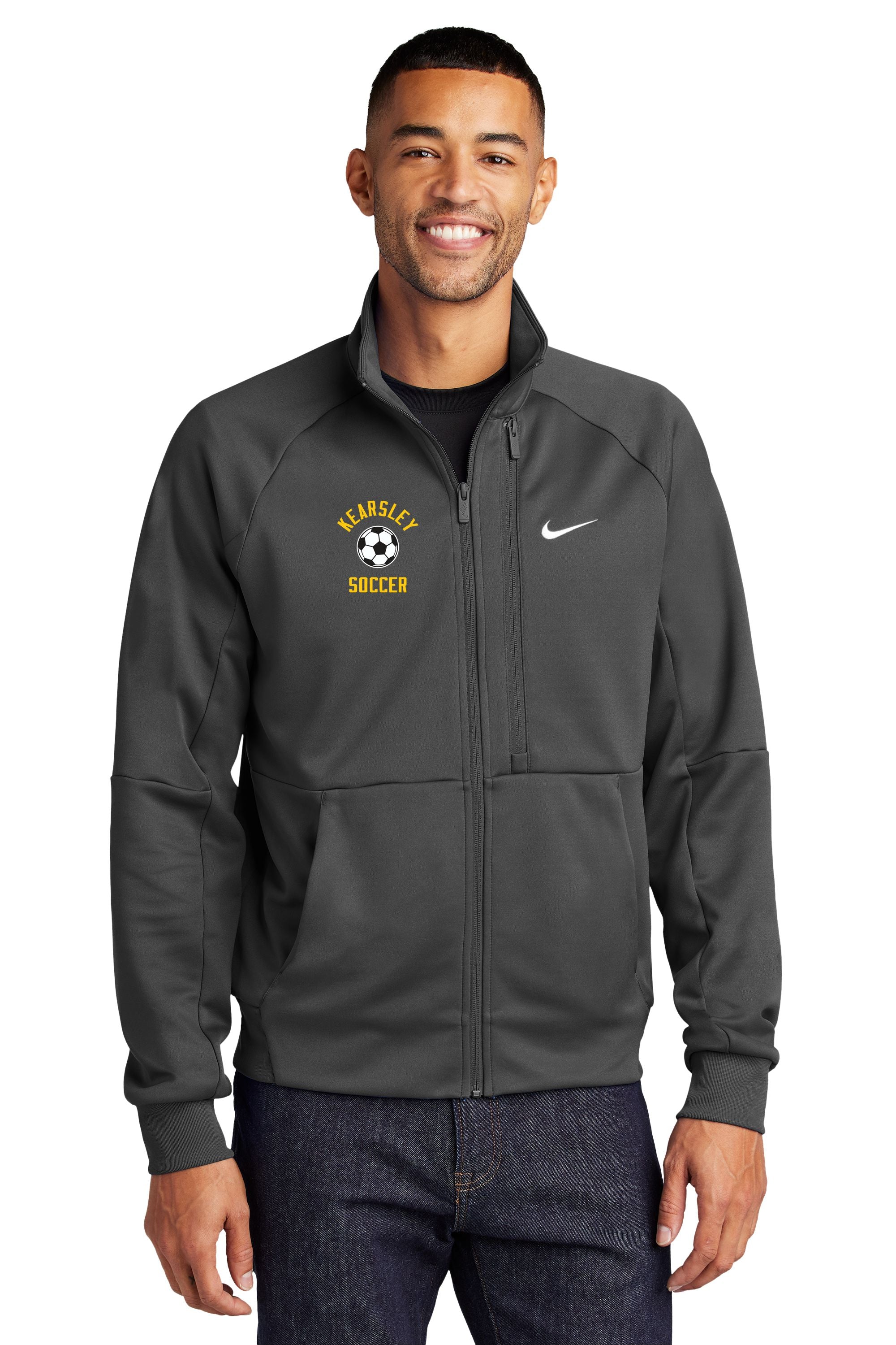 Kearsley Soccer Nike Full-Zip Chest Swoosh Jacket