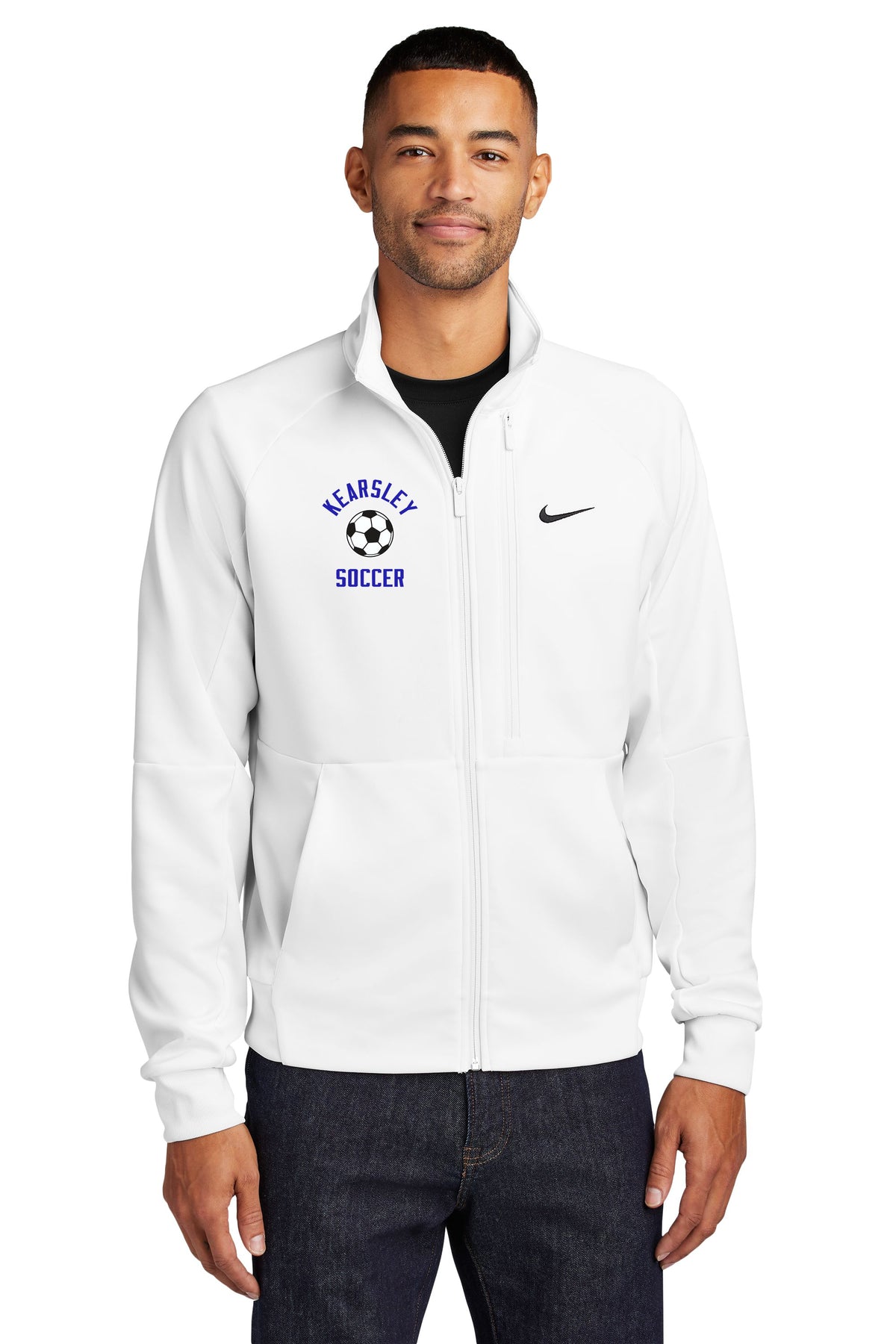 Kearsley Soccer Nike Full-Zip Chest Swoosh Jacket