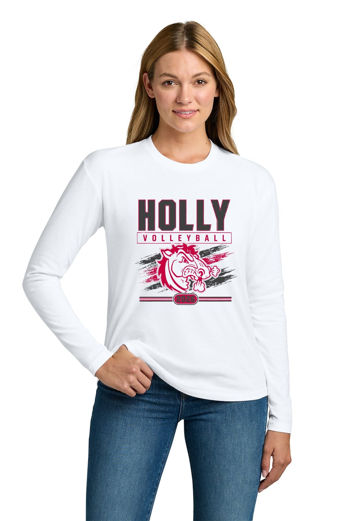 Holly Volleyball Women’s Cotton Relaxed Long Sleeve Tee