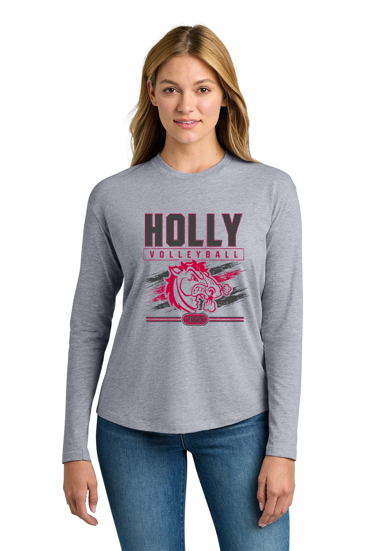 Holly Volleyball Women’s Cotton Relaxed Long Sleeve Tee