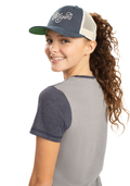 Michigan Script Ladies Ponytail Trucker Cap