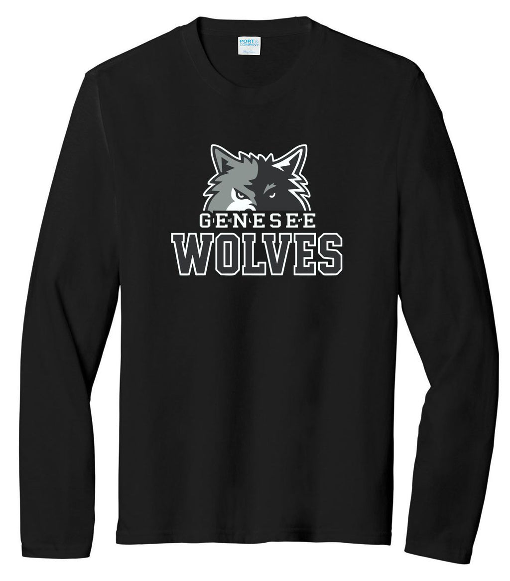 Genesee Wolves Tri-Blend Long Sleeve -GWPTO