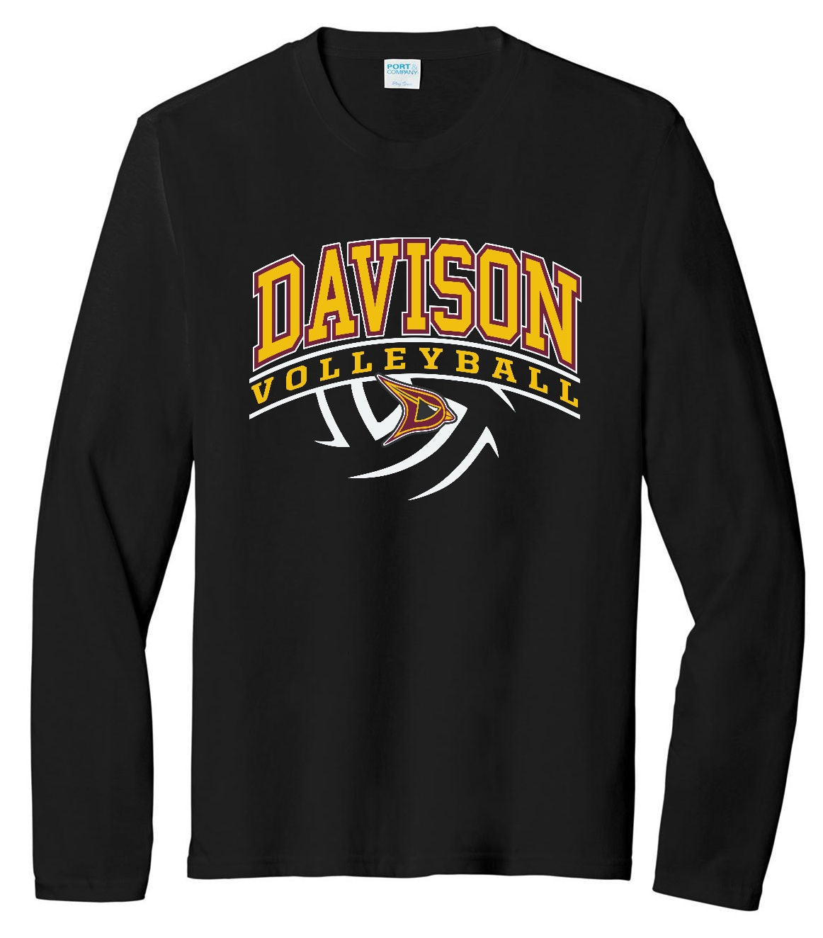 Davison Volleyball Tri-Blend Long Sleeve