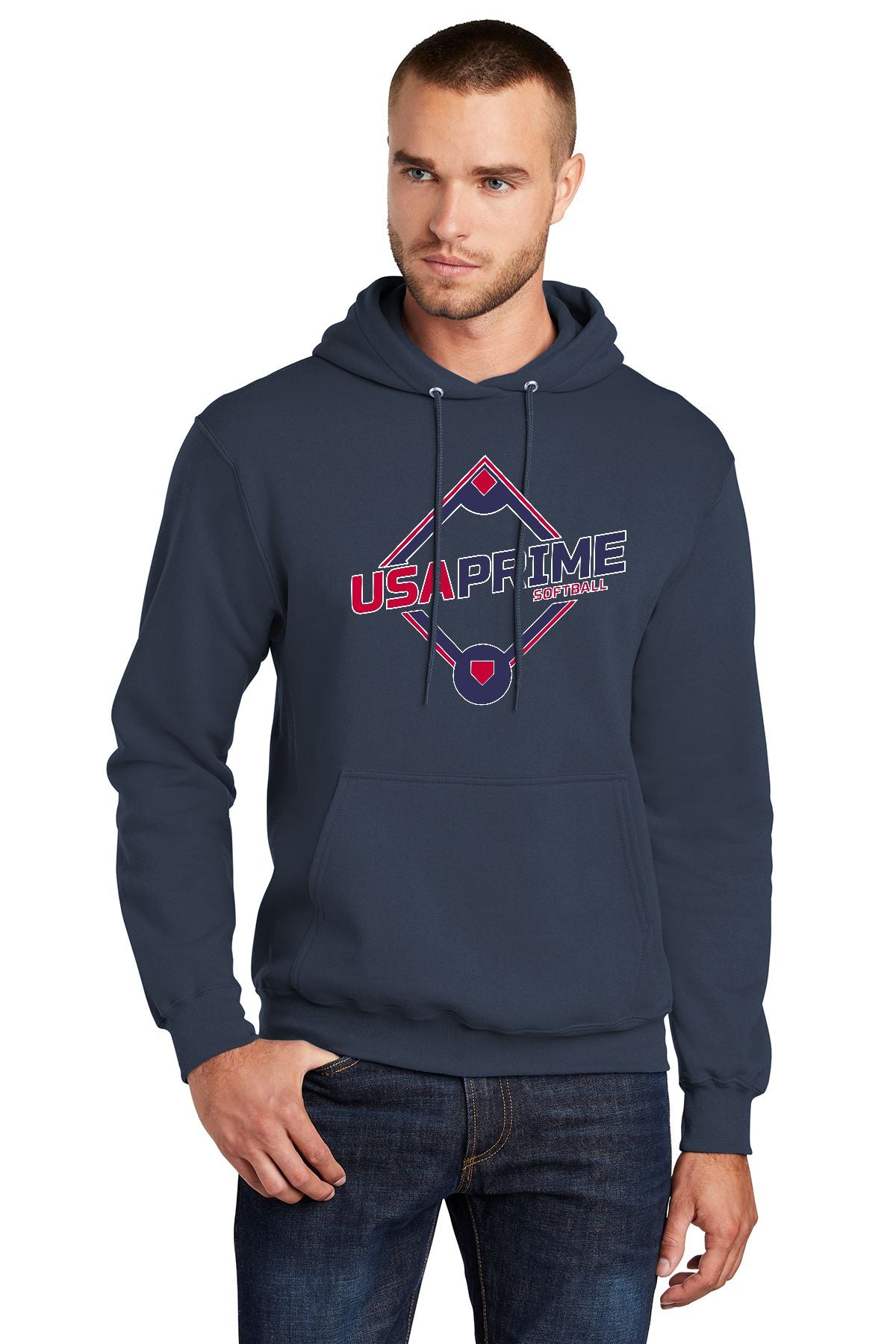 USA Prime Softball Basic Hooded Sweatshirt