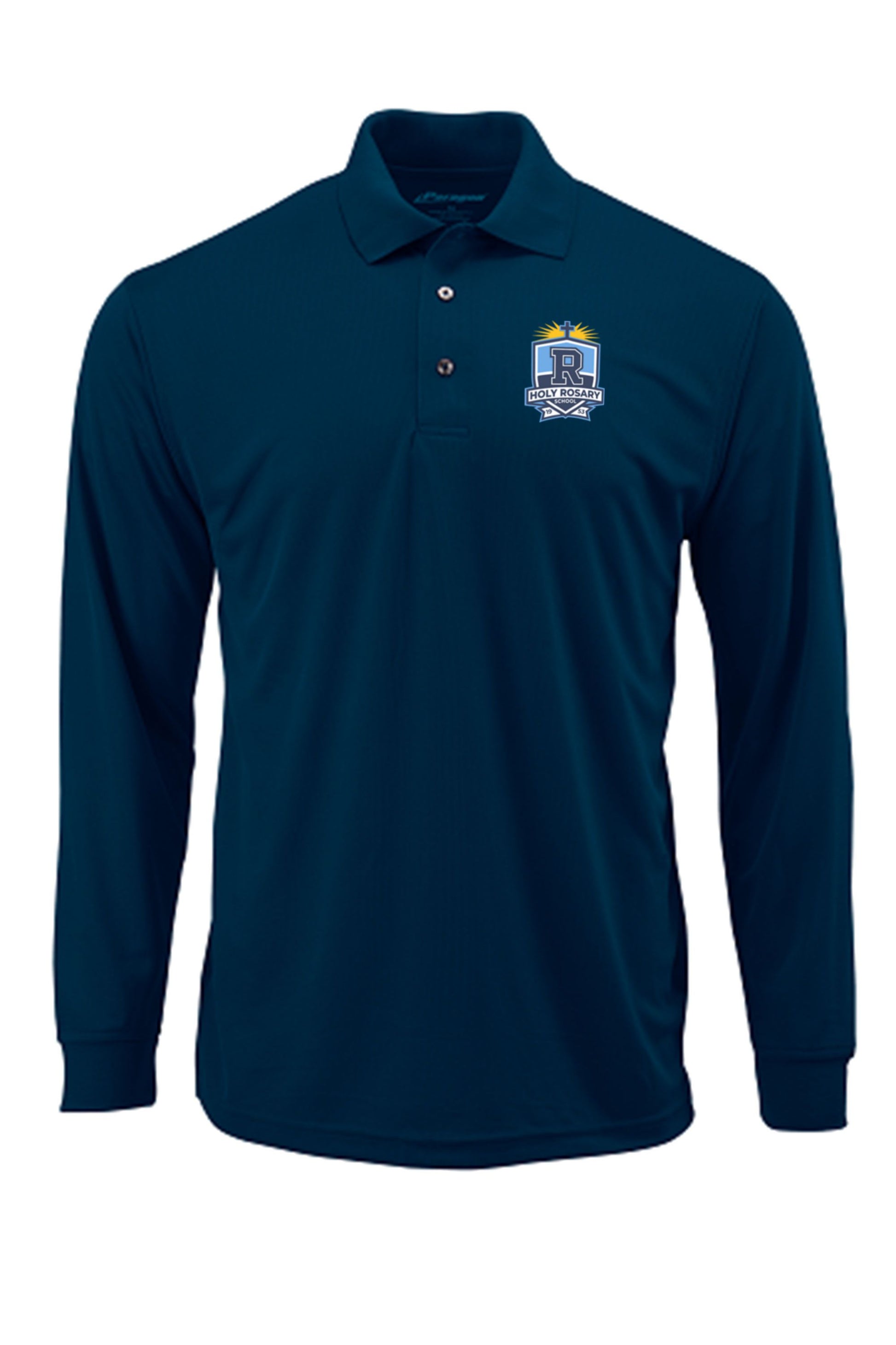 Holy Rosary Embroidered Long Sleeve Polo
