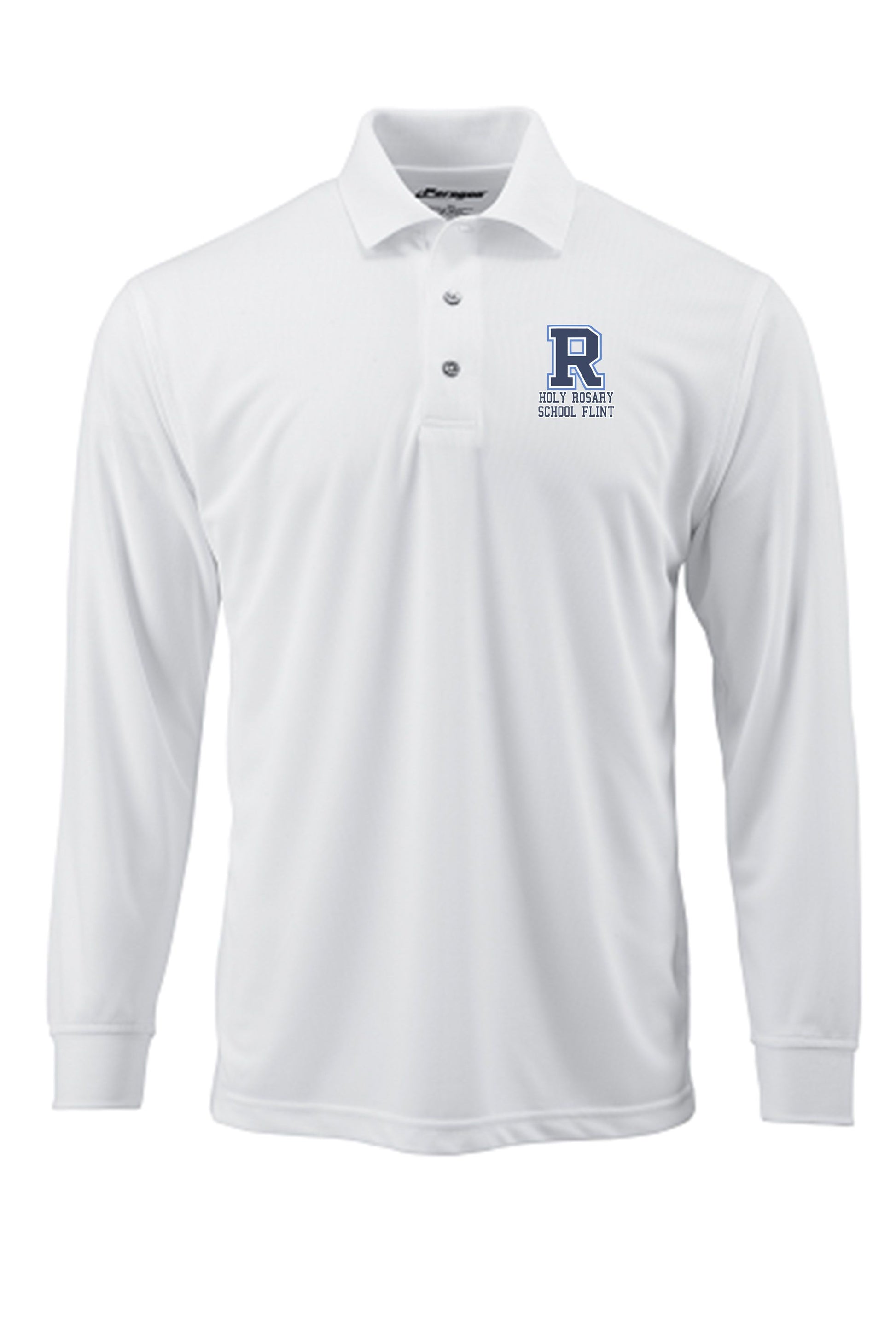 Holy Rosary Embroidered Long Sleeve Polo