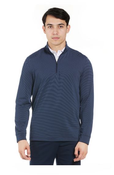PGA Tour Feeder Stripe 1/4 Zip Mock Neck