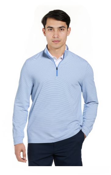 PGA Tour Feeder Stripe 1/4 Zip Mock Neck