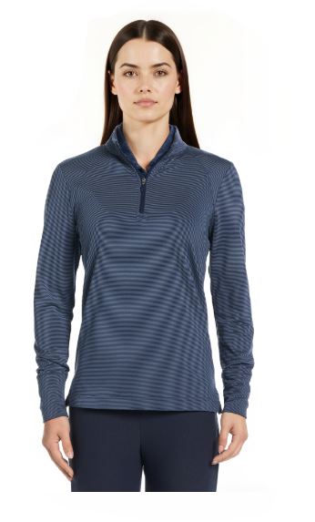 PGA Tour Feeder Stripe 1/4 Zip Mock Neck