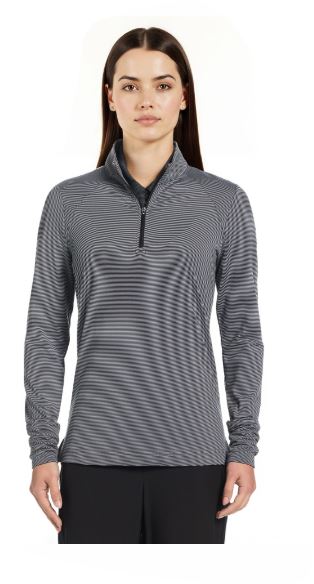 PGA Tour Feeder Stripe 1/4 Zip Mock Neck