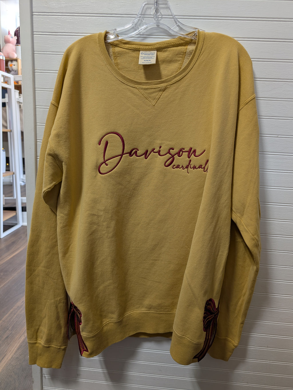 Davison Cardinals Embroidery Garment-Dyed Crewneck Sweatshirt
