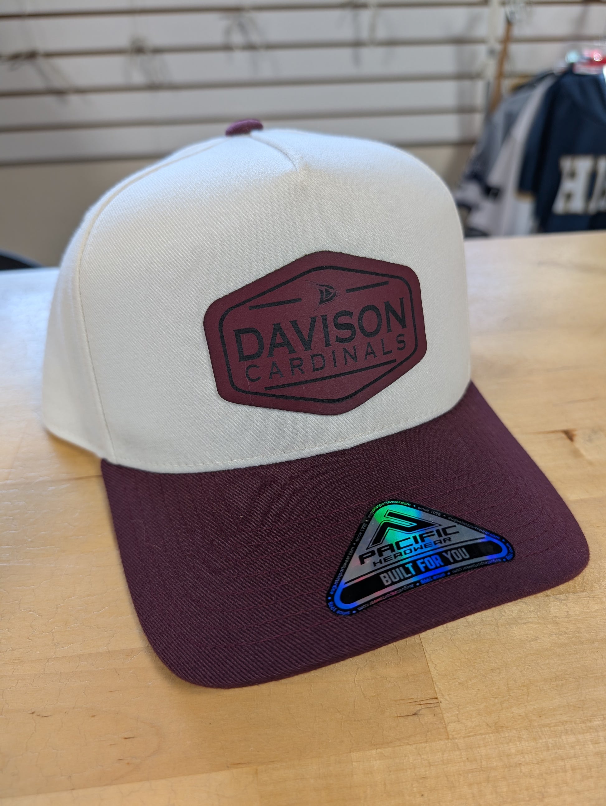 Davison Cardinals Leather Patch Heritage Cap