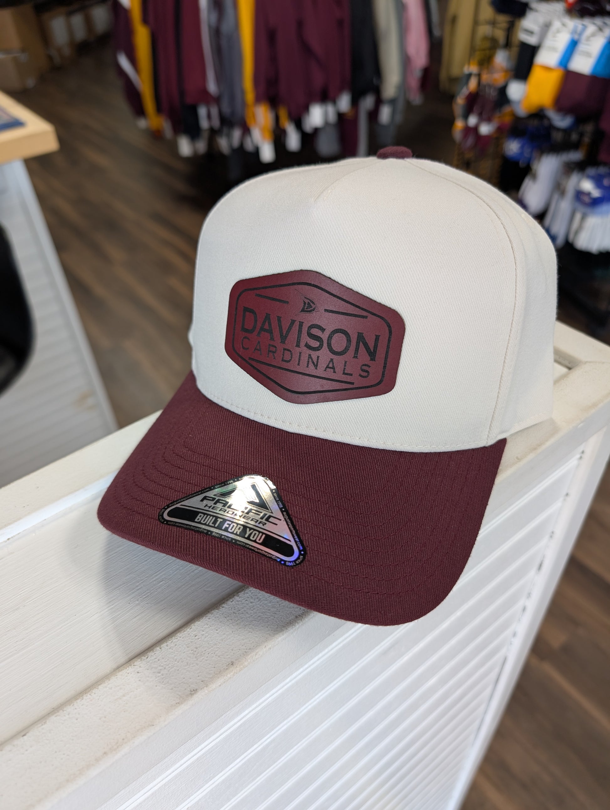 Davison Cardinals Leather Patch Heritage Cap