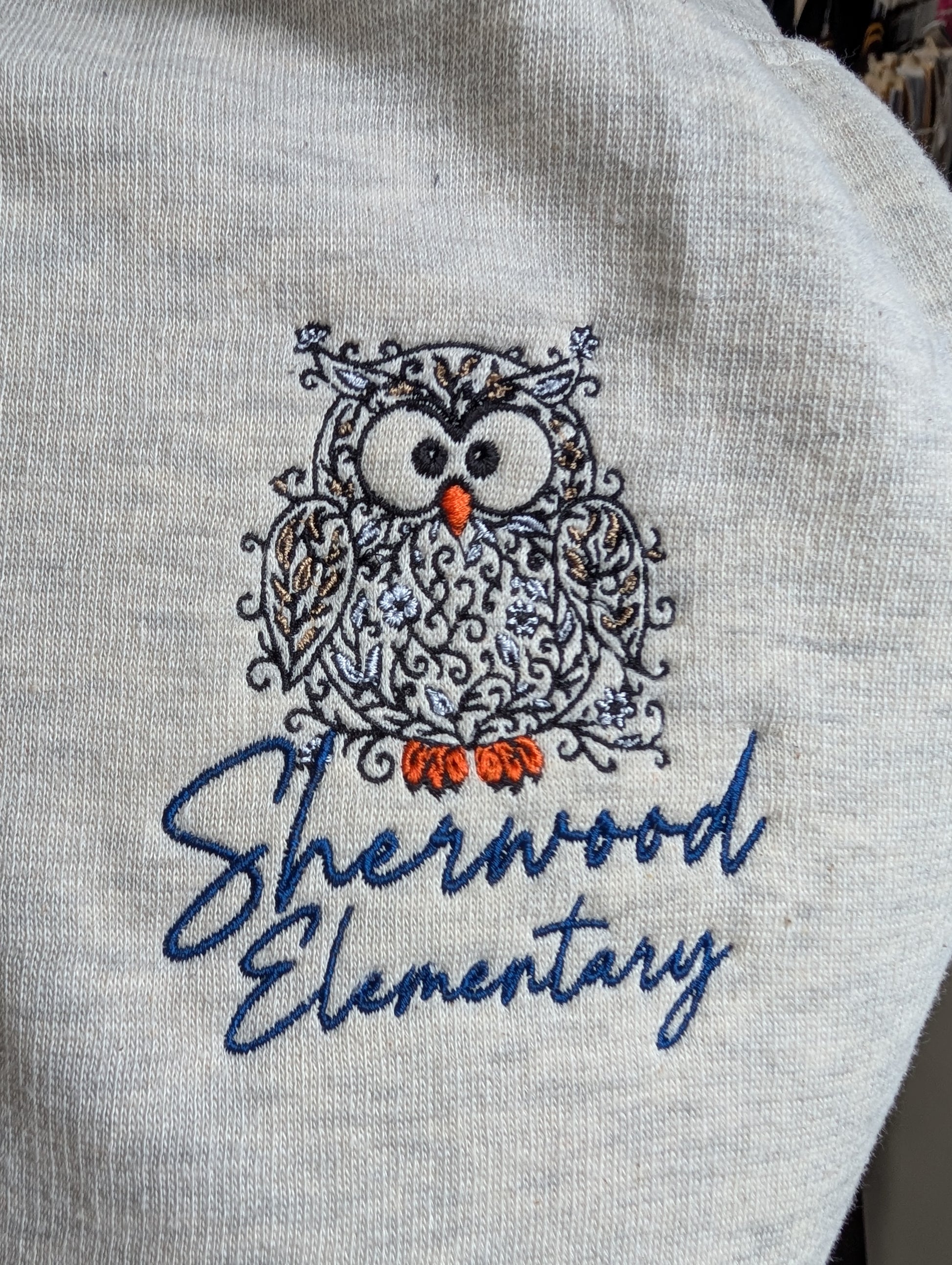 Sherwood Elementary Floral Ladies Boxy Half Zip Fleece