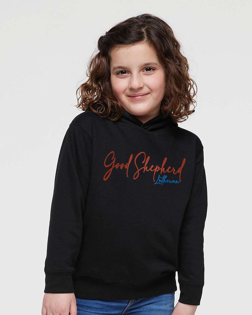 Good Shepherd Lutheran Church & School Script Toddler Hooded Sweatshirt