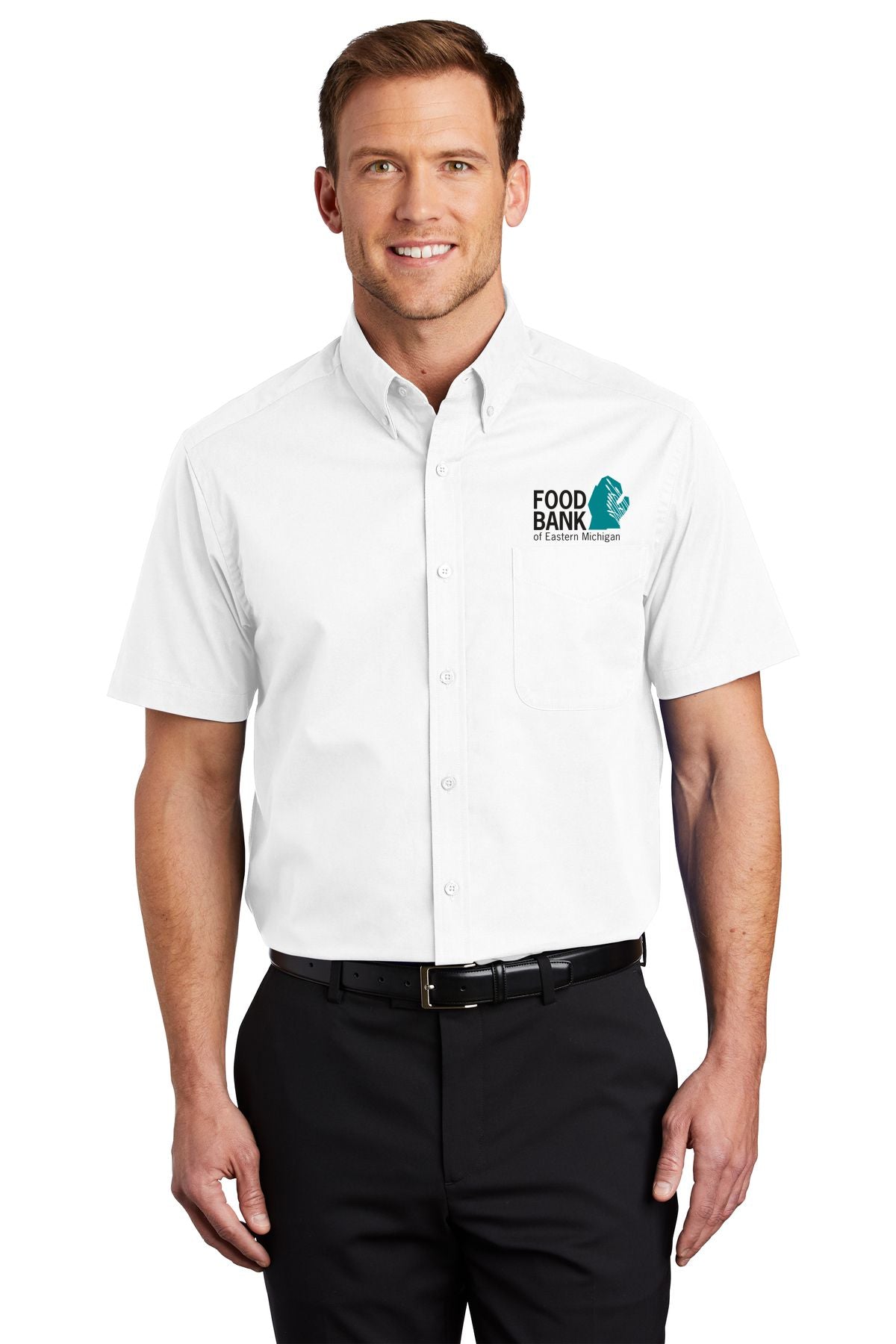 Food Bank of Eastern Michigan TALL Short Sleeve Easy Care Shirt