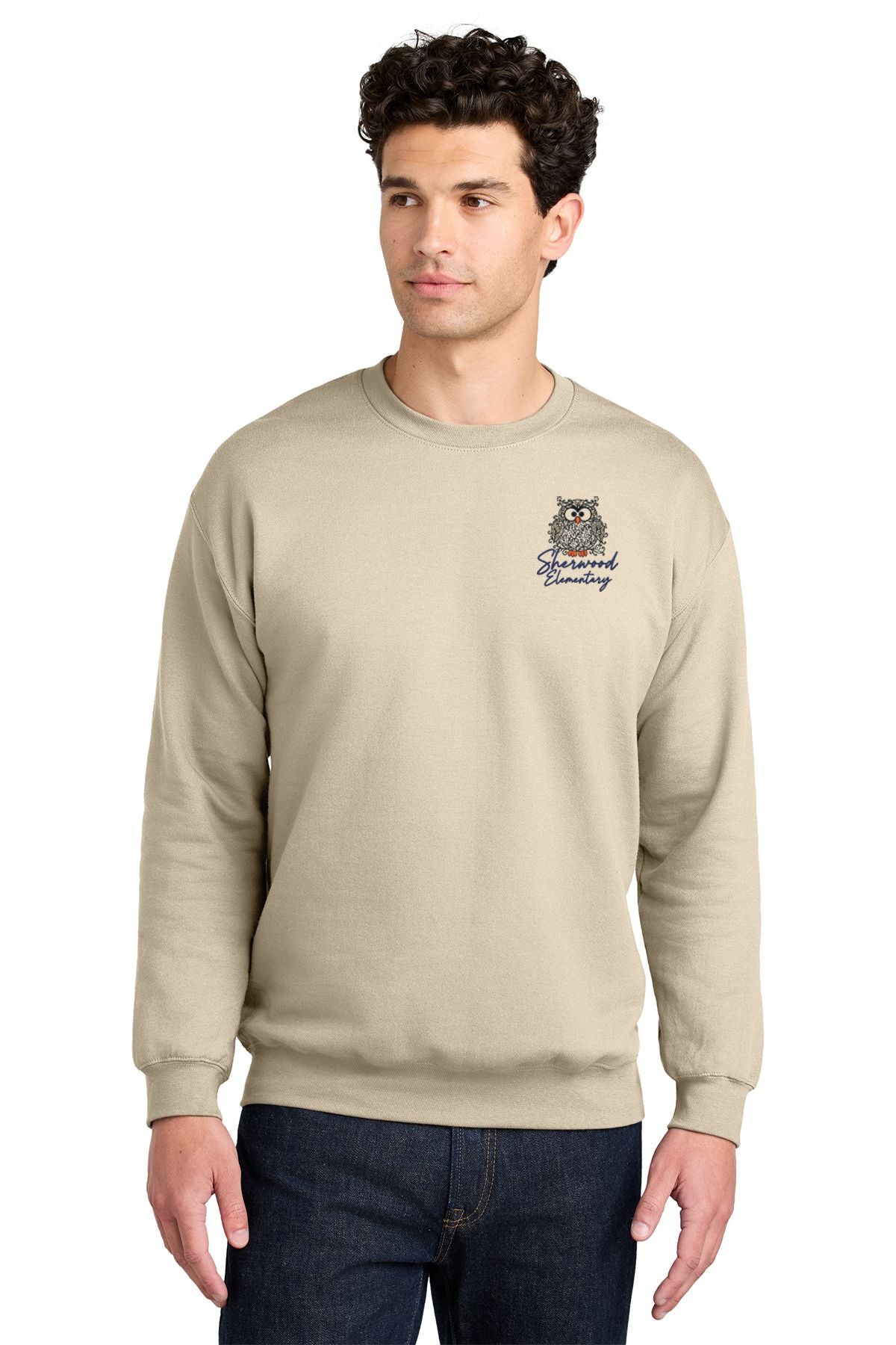 Sherwood Elementary Floral Softstyle® Crewneck Sweatshirt