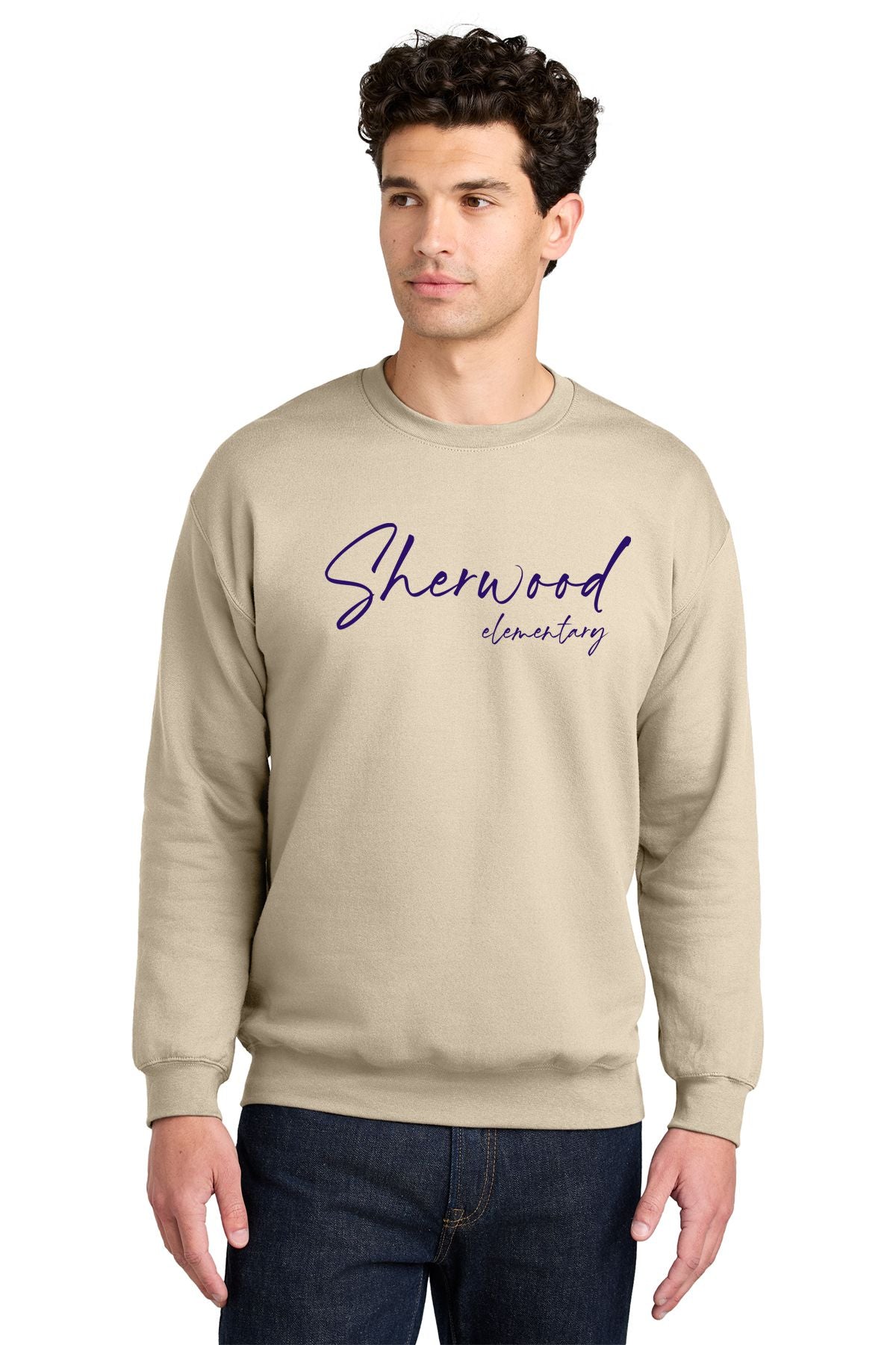 Sherwood Elementary Script Softstyle® Crewneck Sweatshirt