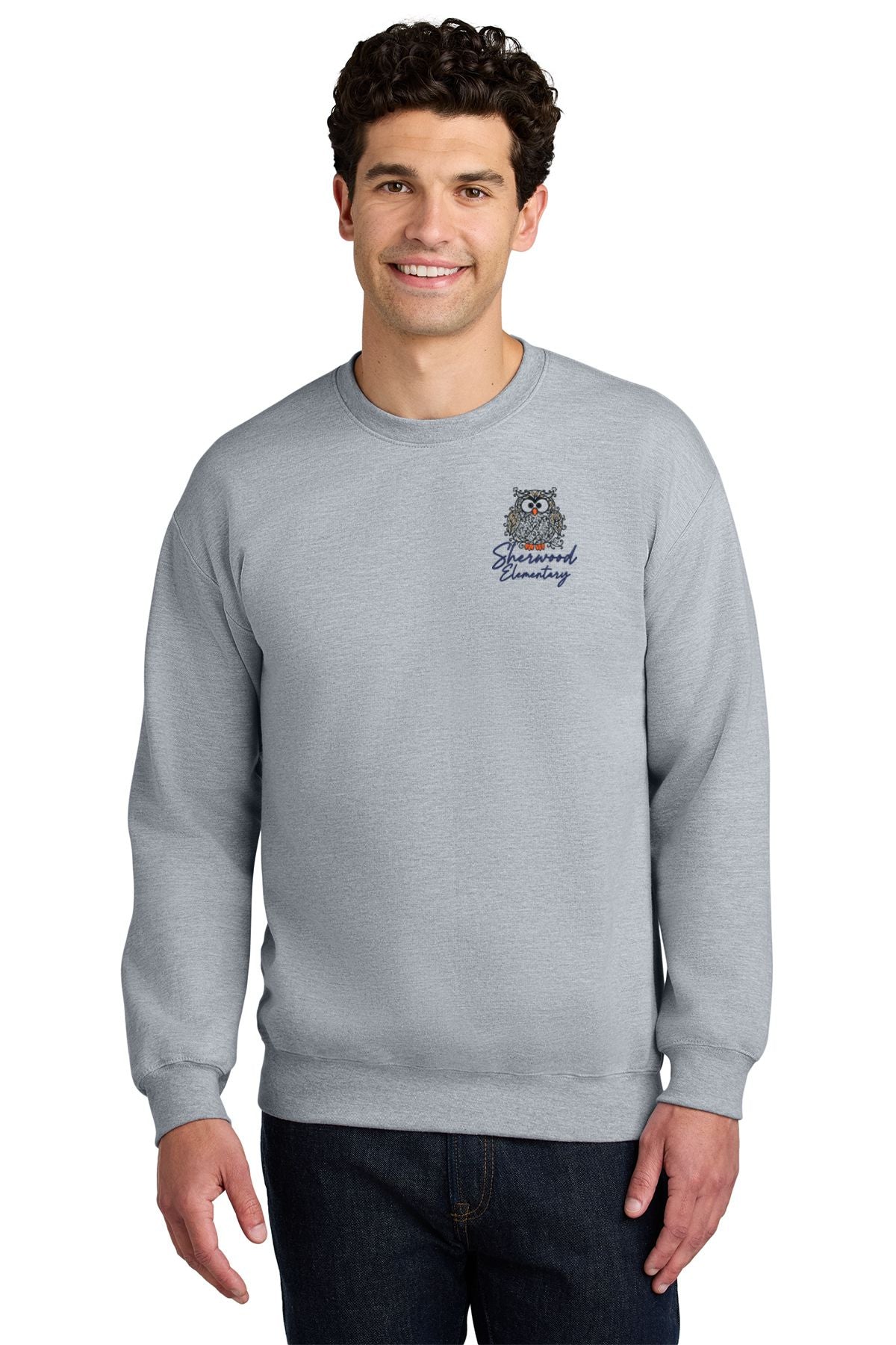 Sherwood Elementary Floral Softstyle® Crewneck Sweatshirt