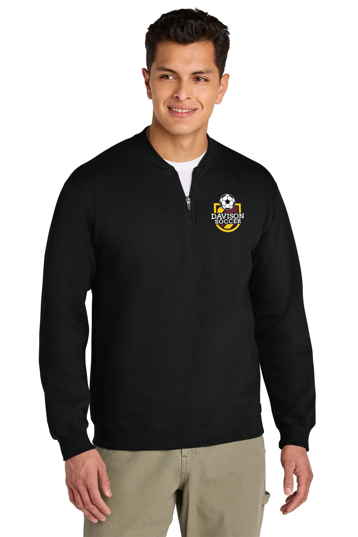 Davison Soccer Softstyle Midweight Adult Fleece 1/4 Zip Sweatshirt