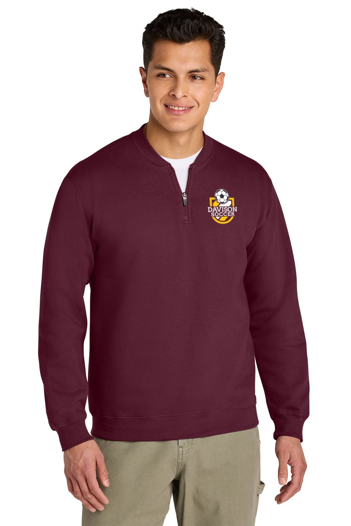 Davison Soccer Softstyle Midweight Adult Fleece 1/4 Zip Sweatshirt