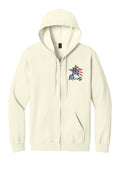 Britton Deerfield Floral Embroidered Softstyle® Midweight Fleece Full-Zip Hooded Sweatshirt