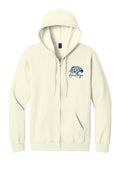 Heritage Hawks Floral Embroidered Softstyle® Midweight Fleece Full-Zip Hooded Sweatshirt