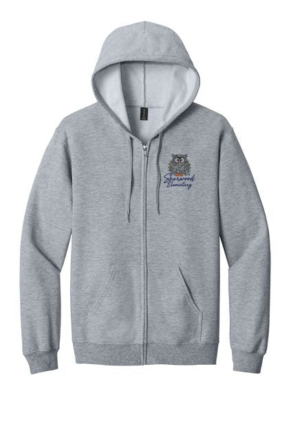 Sherwood Elementary Floral Embroidered Softstyle® Midweight Fleece Full-Zip Hooded Sweatshirt