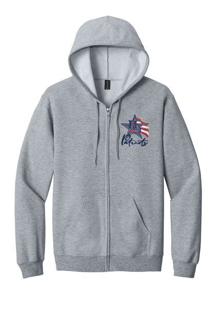 Britton Deerfield Floral Embroidered Softstyle® Midweight Fleece Full-Zip Hooded Sweatshirt