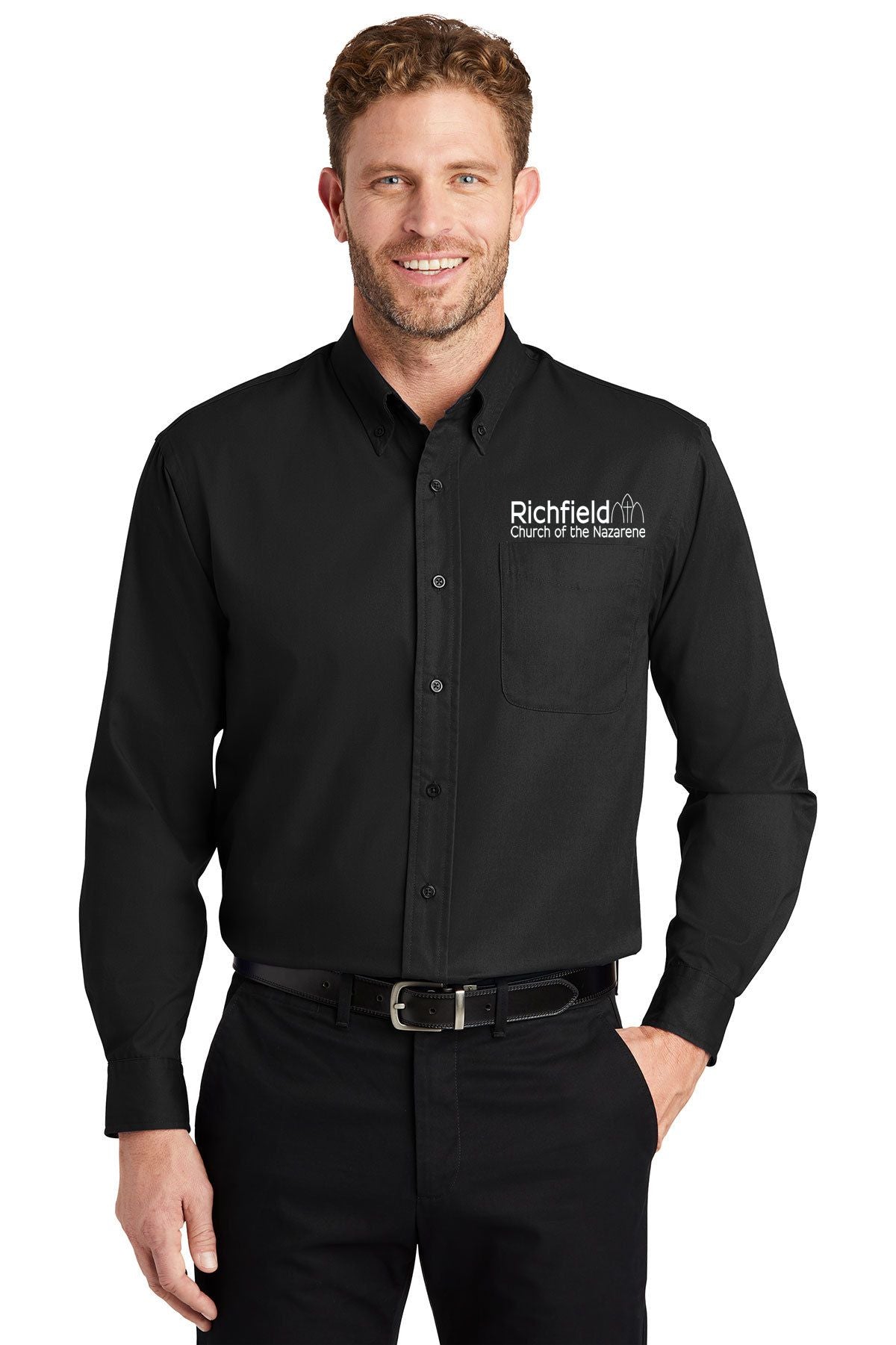 Richfield Church of the Nazarene Long Sleeve SuperPro™ Twill Shirt