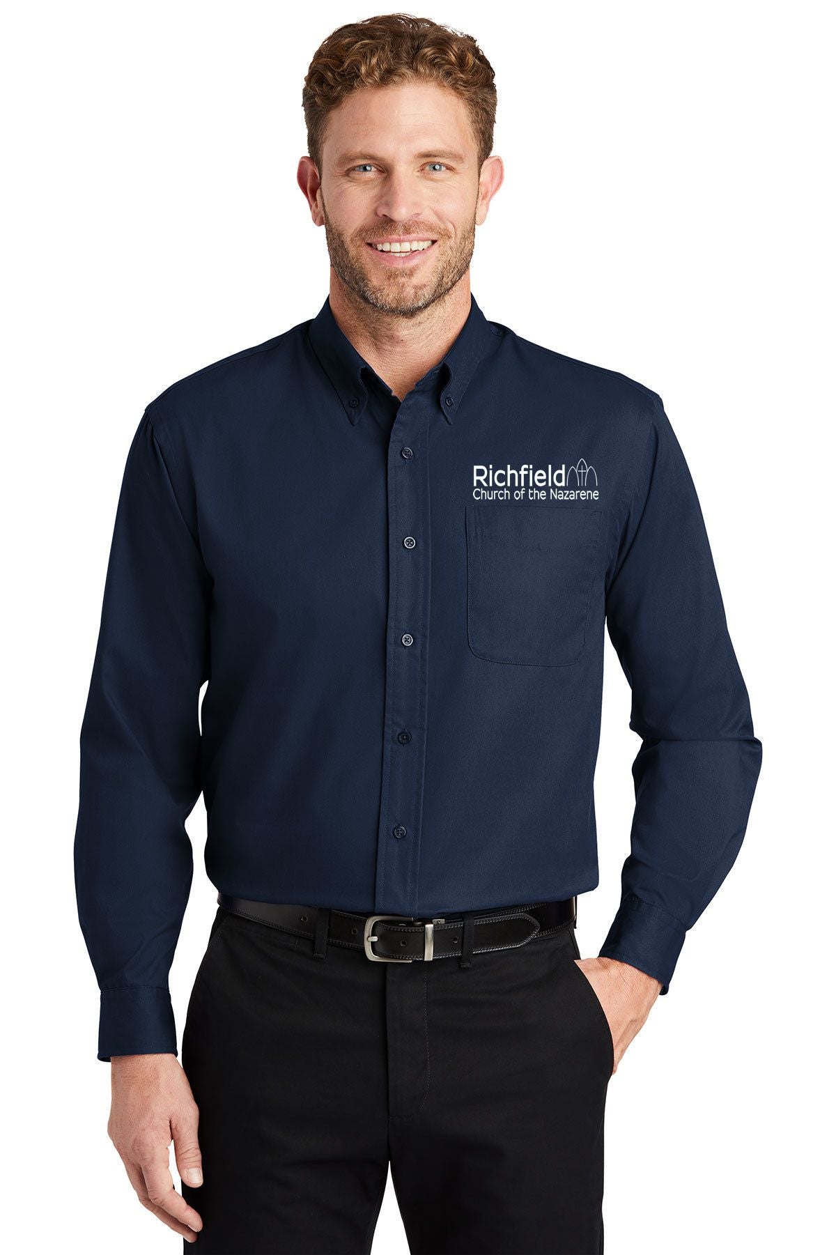 Richfield Church of the Nazarene Long Sleeve SuperPro™ Twill Shirt