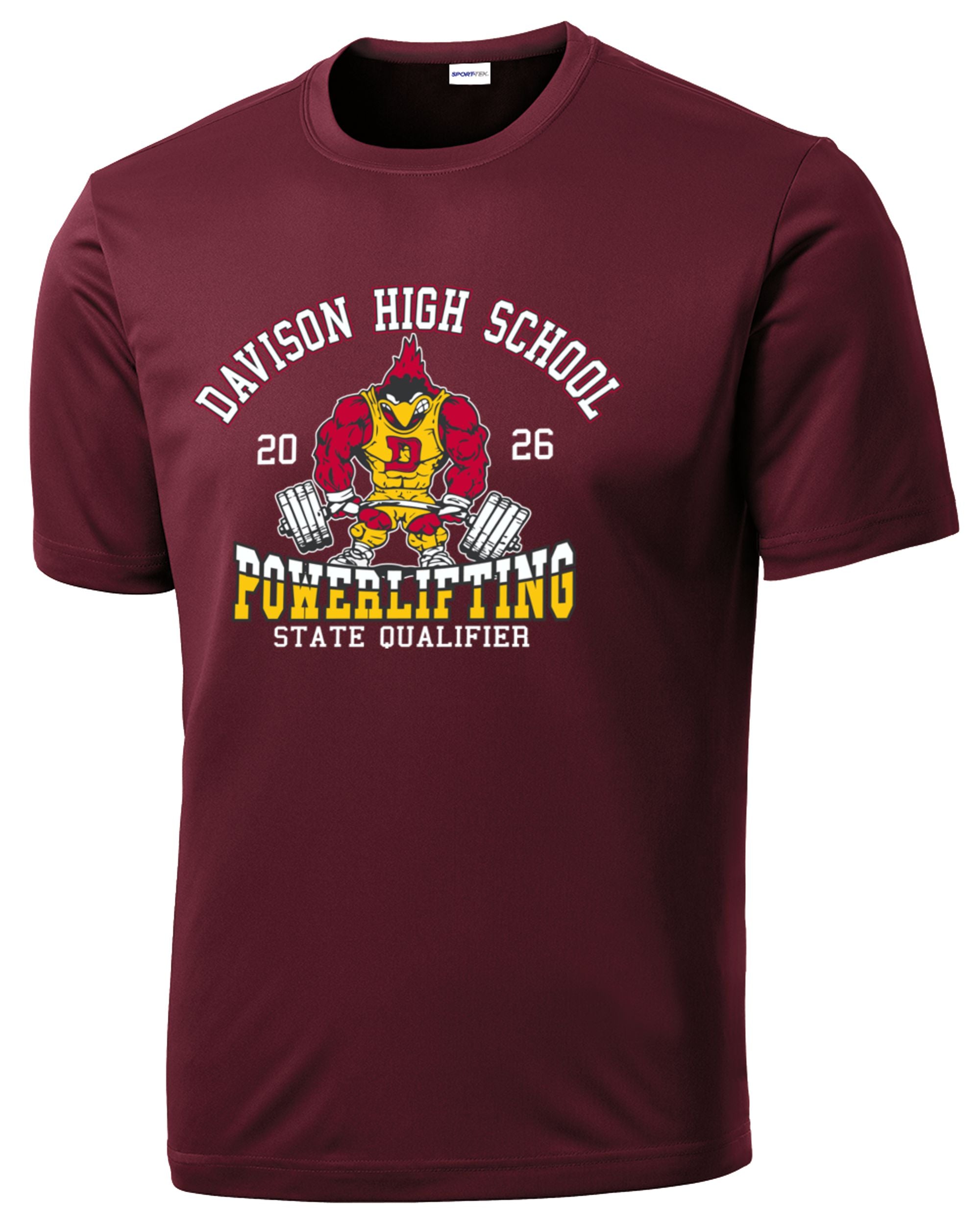Davison Powerlifting STATE QUALIFIER Performance T-shirt