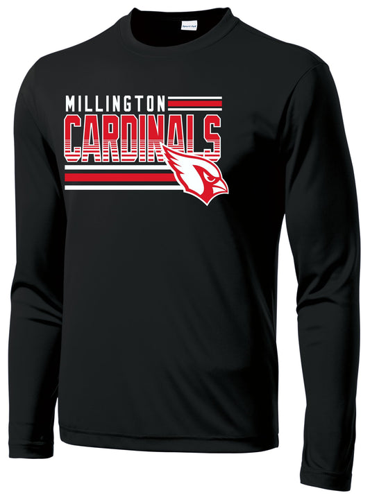 Millington Cardinals Lines Performance Long Sleeve