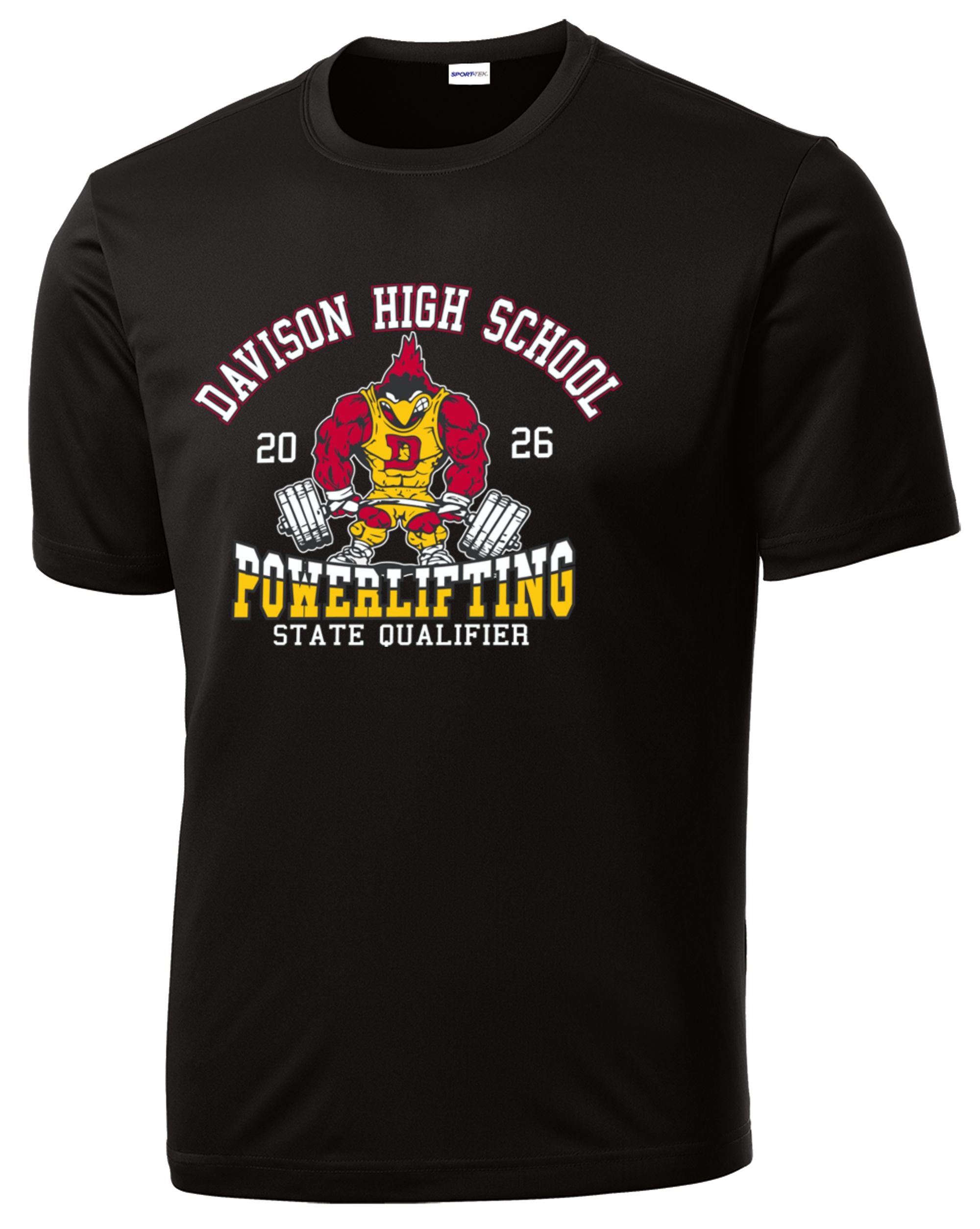 Davison Powerlifting STATE QUALIFIER Performance T-shirt