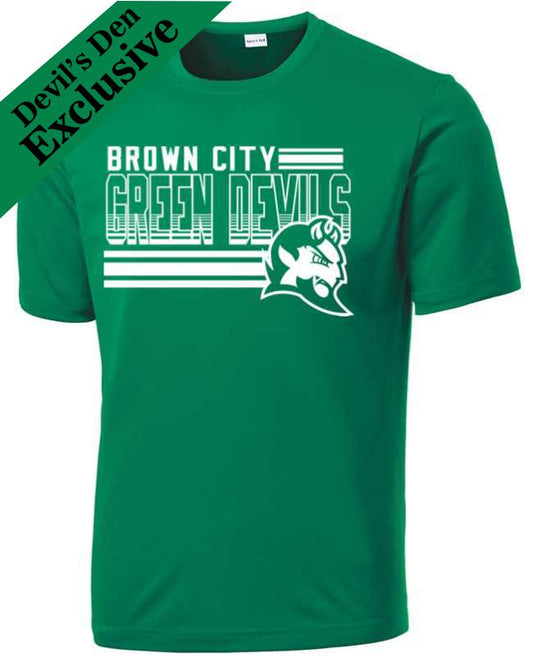 Brown City Lines Performance T-shirt