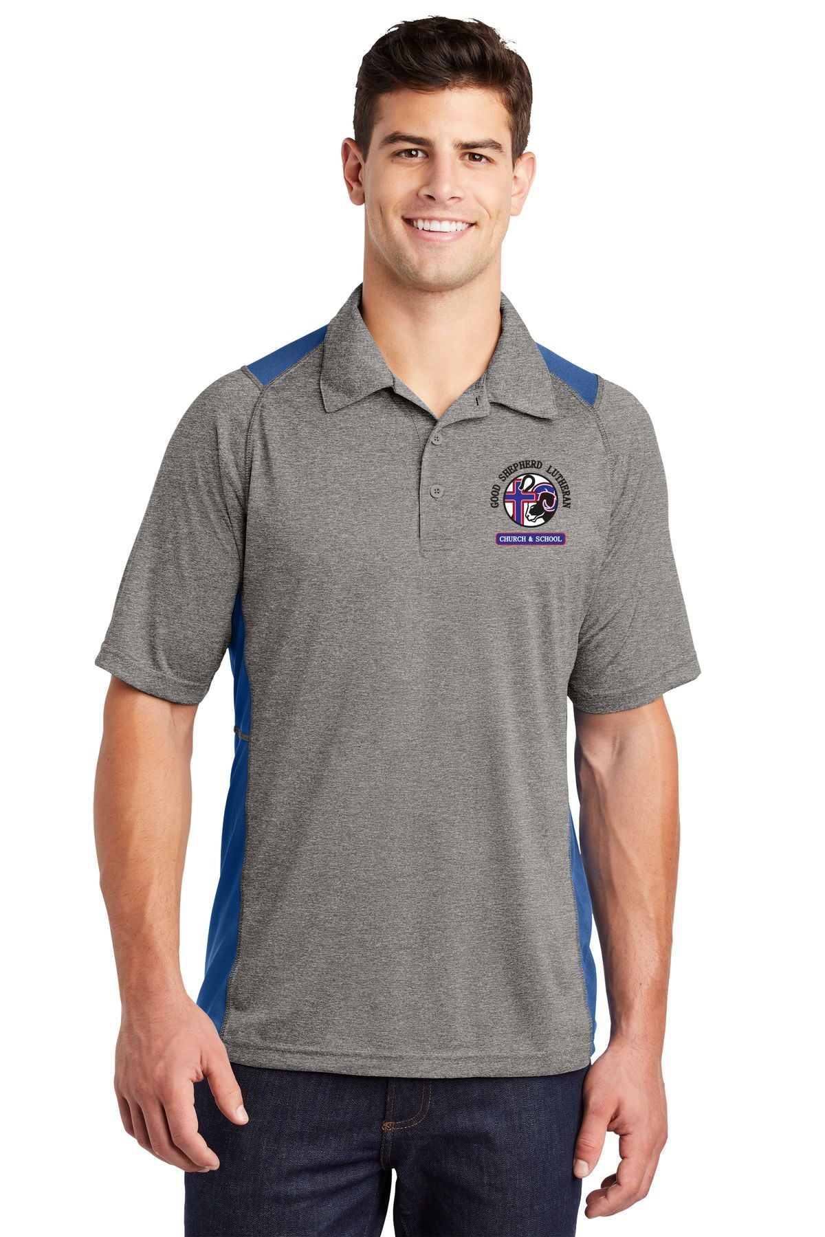 Good Shepherd Lutheran Church & School Colorblock Polo