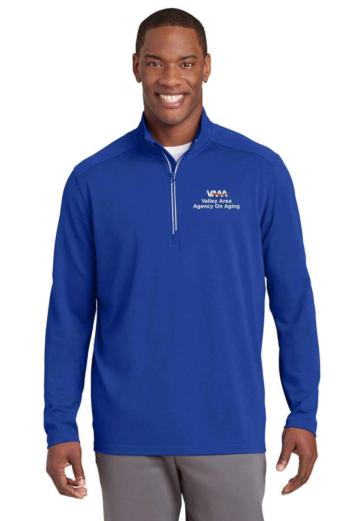 Valley Area Agency On Aging Textured 1/4 Zip Jacket
