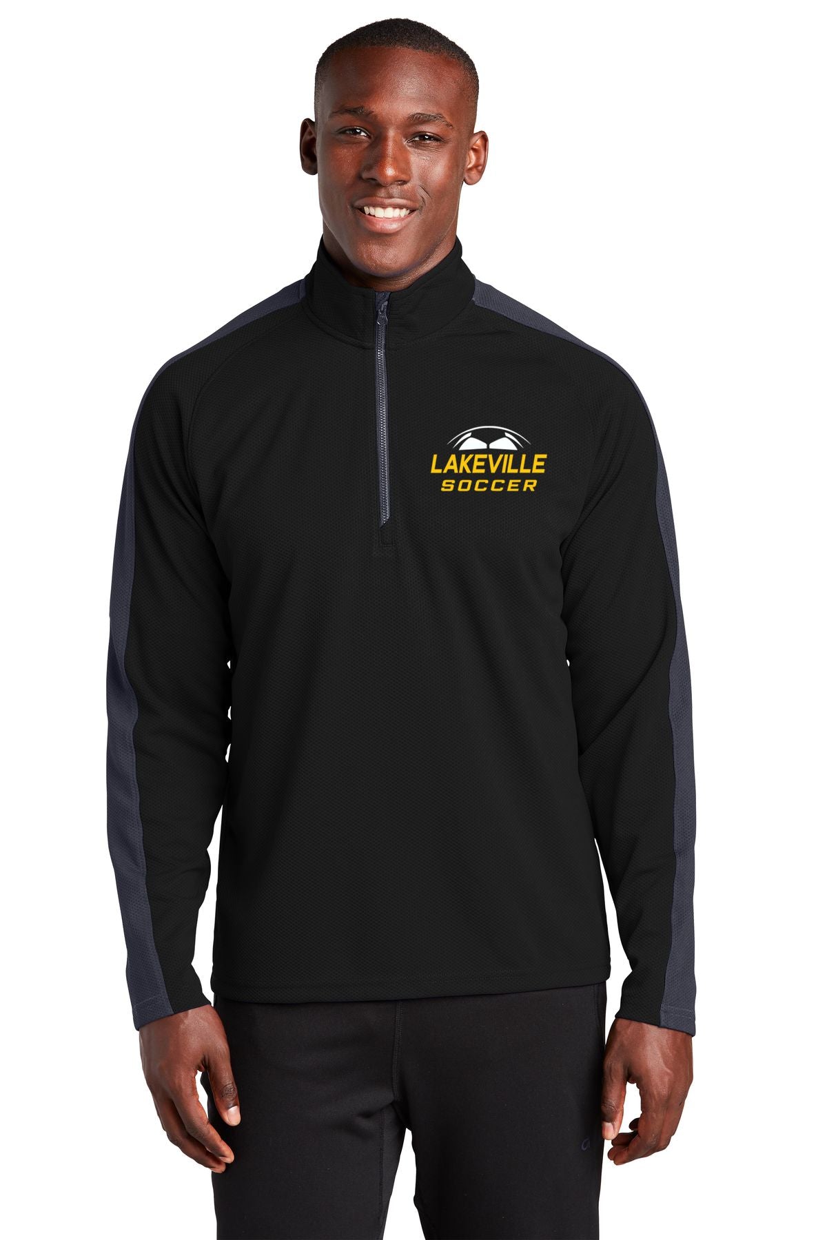 Lakeville Soccer Sport-Wick Textured Colorblock 1/4-Zip Pullover