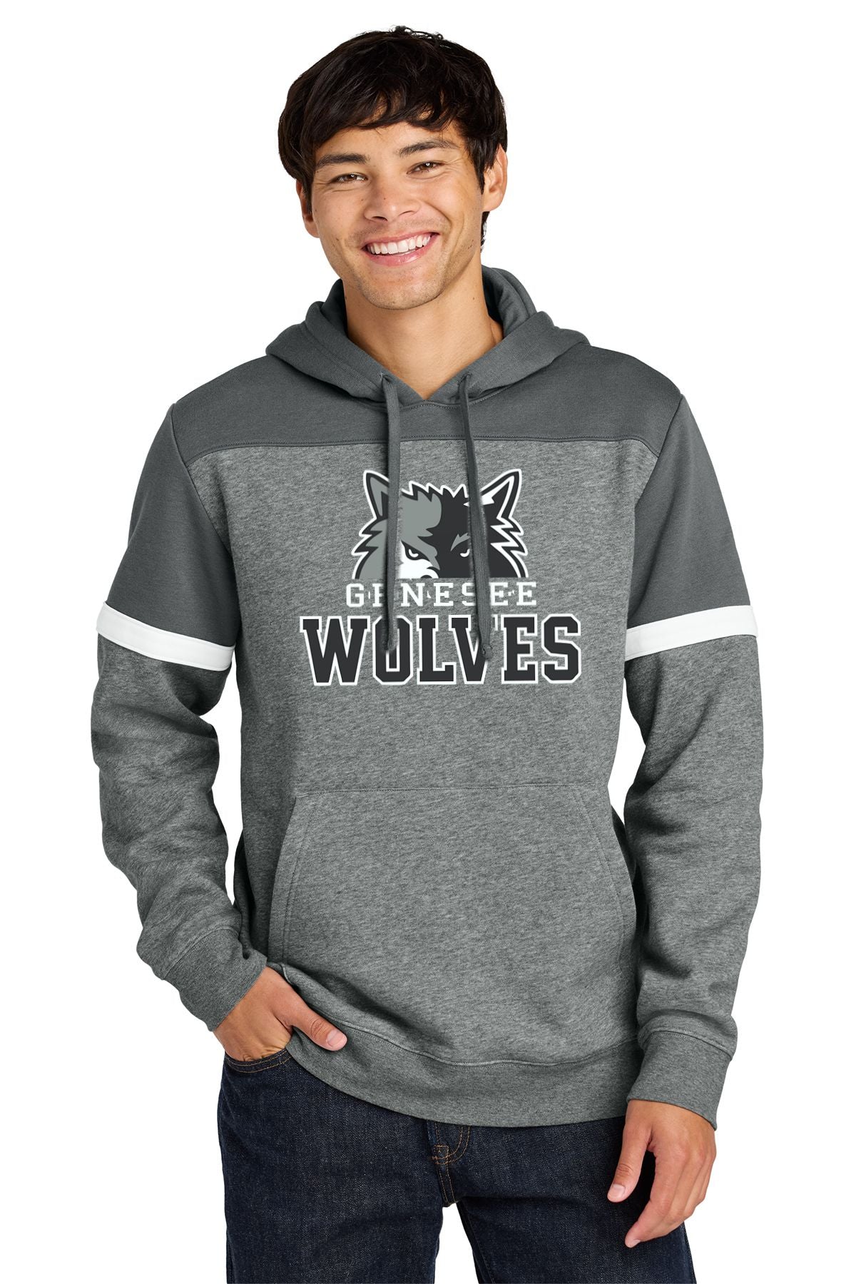 Genesee Wolves Sport-Tek® Drive Fleece Colorblock Hoodie -GWPTO