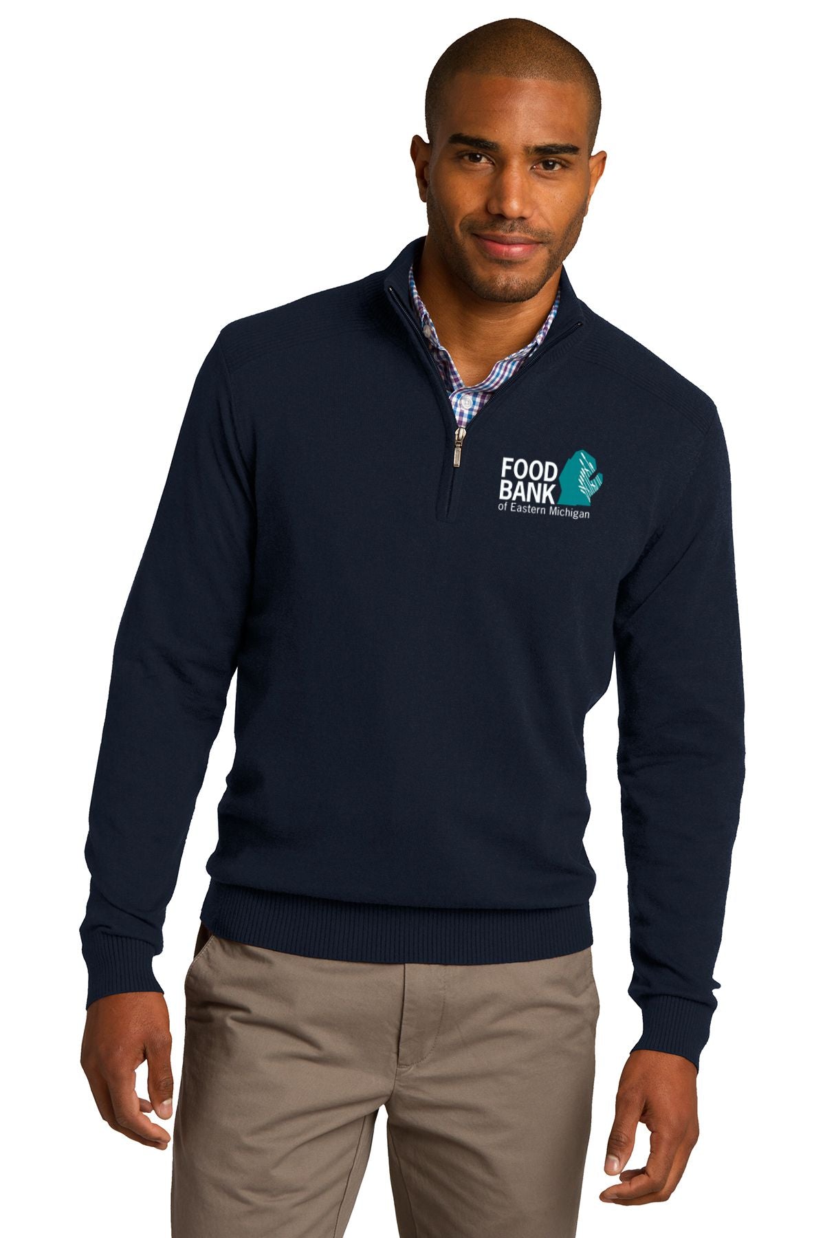 Food Bank of Eastern Michigan Port Authority® 1/2-Zip Sweater