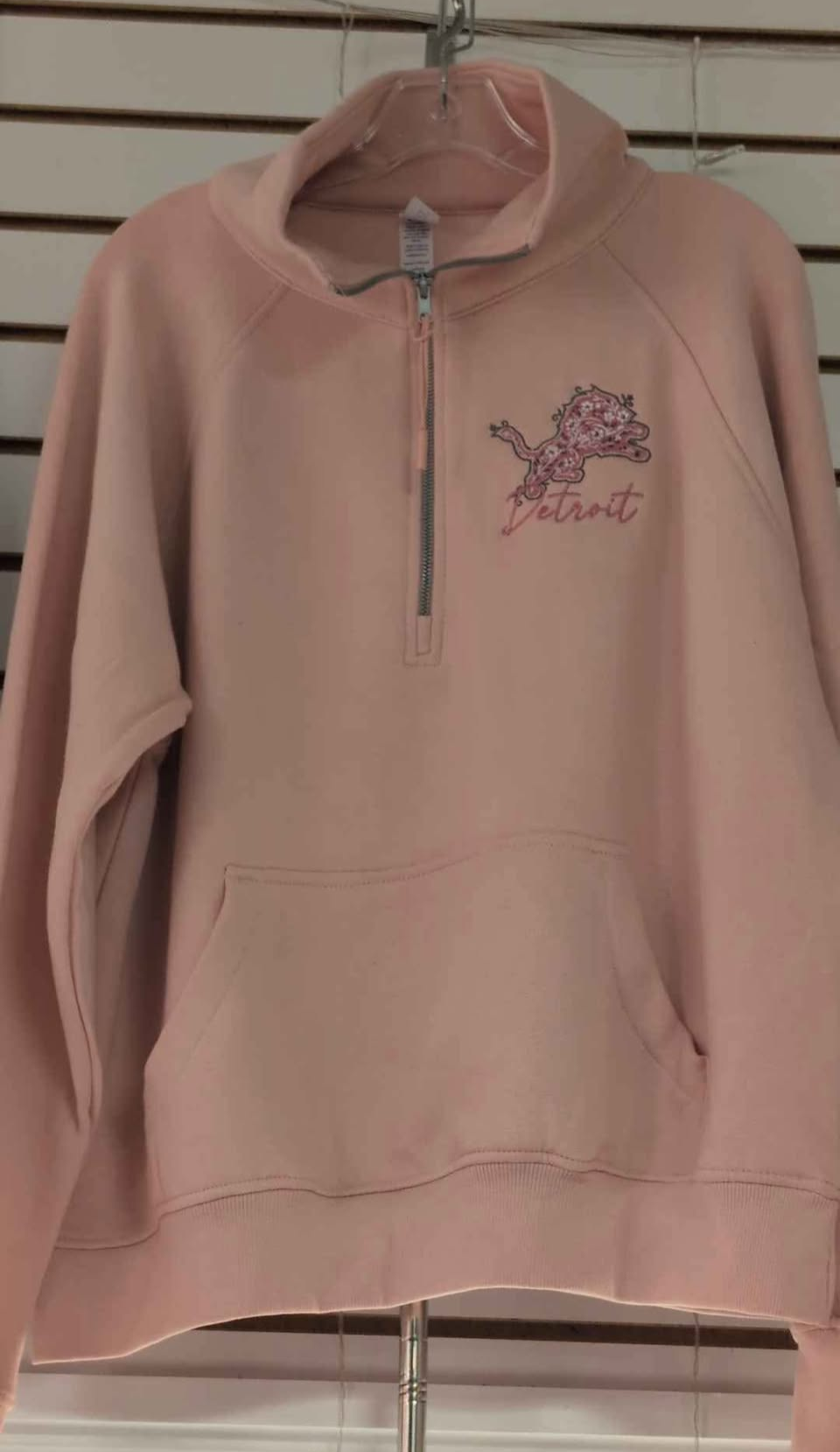 Floral Lion Ladies Boxy Half Zip Fleece