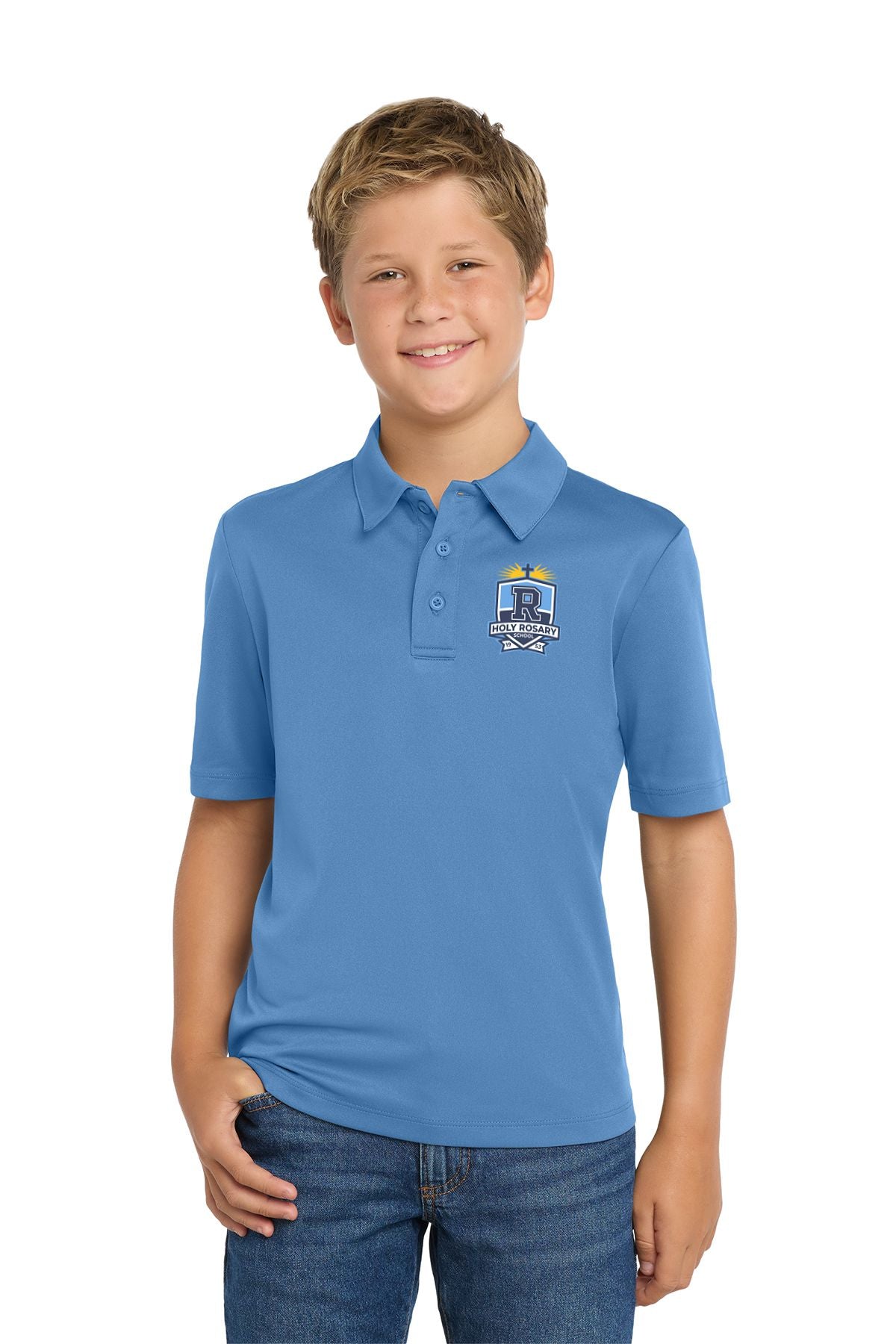 Holy Rosary Youth Silk Touch™ Performance Polo